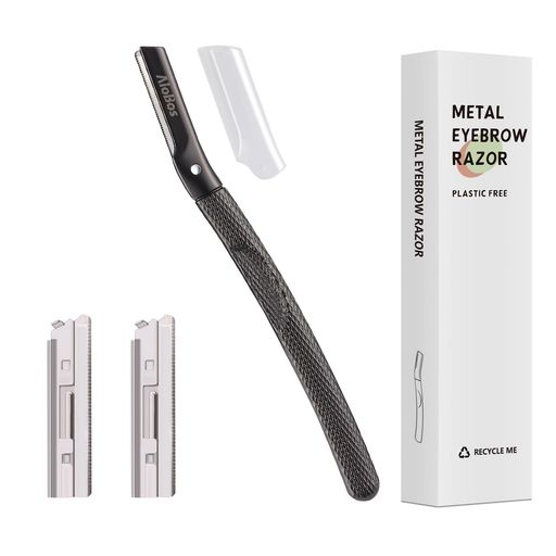 AioBos眉毛シェーバー眉セーフティガードシェーバーマイクロガード付カミソリ敏感肌用長く使える眉毛カ..