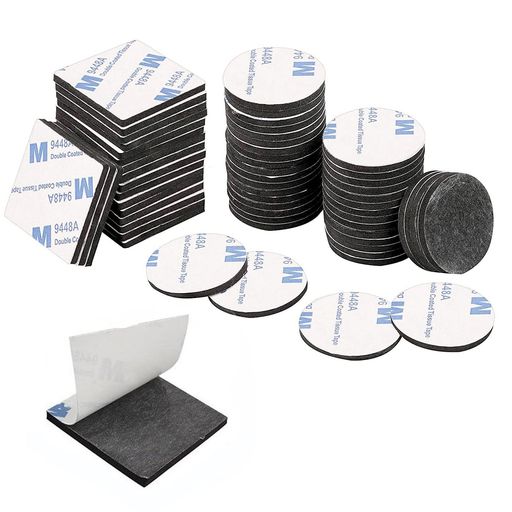 はがせる両面テープ強力両面テープ両面接着シール両面テープ超強力(60個入)長方形丸型両面テープ高粘度で表裏両面接着シール接着テープ壁ポスターフックスマホホルダー屋内用屋外用…