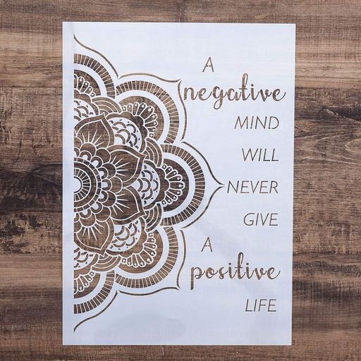 DIYペインティング図面用ステンシルテンプレート家具木製ウォールアートプロジェクト再利用可能マンダラA4サイズ