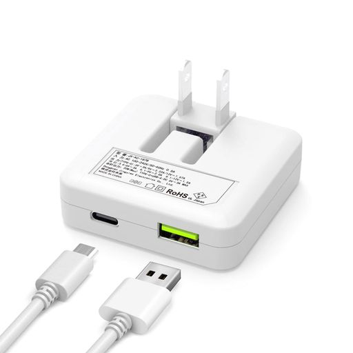 【新型USB-CとUSB-A両対応】USB充電器TYPE-CPD20W&&QC3.0急速充電(1.6CM超薄型/2ポート/折畳式プラグ)スマホACアダプターコンパクトコンセントPSE認証済
