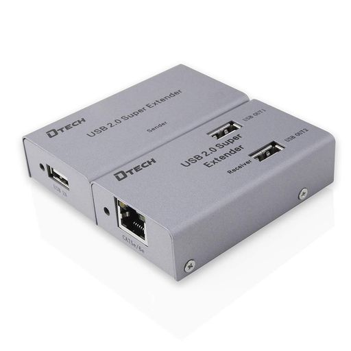 DTECH USB ƥ Ĺ 4ݡ USB2.0 ƥ 4ʬ USBĹ 50M CAT5/5E CAT6...