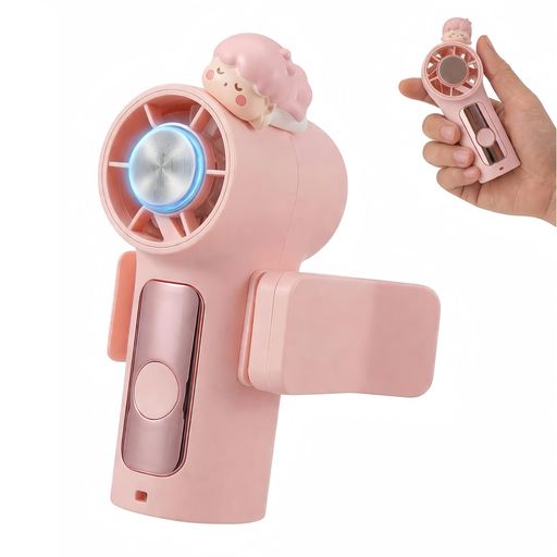 手のひらの涼風 ミニハーディファン冷却プレートベルトファンハーディファン100段段風量調整強力送風3000 mAh大容量長時間稼働小型液晶画面残量表示静音ミネファンカラビナ&ストラップ…