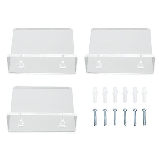 ウォールシェルフ 透明 収納 おしゃれ 小物 10X10X4CM 壁に付けられる家具 取り付け簡単 棚 リビング 寝室 トイレ 玄関