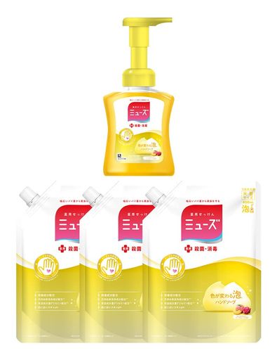 【医薬部外品】ハンドソープ 泡 ミューズ ピーチ&ローズ 本体 250ML + 詰め替え 450ML ×3個 殺菌 消毒 除菌 【医薬部外品】ハンドソープ 泡 ミューズ ピーチ&ローズ 本体 250ML + 詰め替え 450ML ×3個 殺菌 消毒 除菌