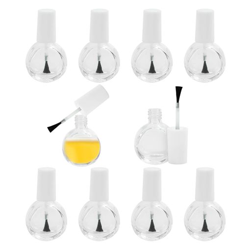 seimeinokiマニキュアボトル10mlエナメルボトル10個入り空透明ガラス瓶ネイル容器空ボトル小分けボトル..