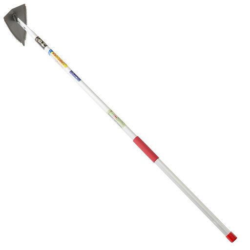 吉利ギザ付三角ホーアルミ柄付240mmアルミ製で軽量畑に家庭菜園に農業雑草除草草取り草削り土寄せ掘り..