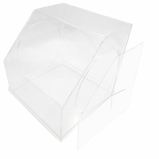 研磨作業用防塵ボックスルーターホビー作業ボックスリュータ使用時の粉塵飛散防止卓上コンパクト集塵ボックス透明ダストカバー