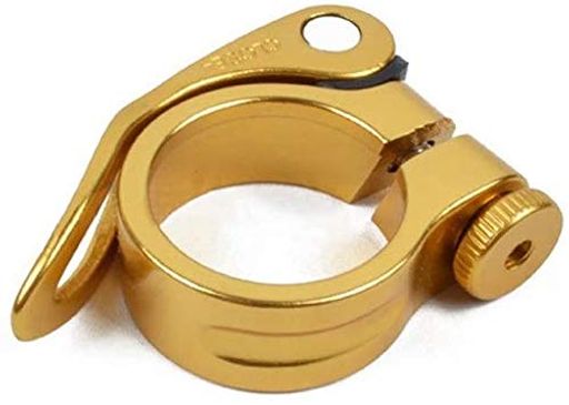 自転車シートポストクランプアルミニウム合金シートチューブクリップ自転車クイックリリースシートポストマウンテンチューブバイク31.8mm/34.9mm(34.9ゴ...