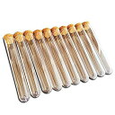 【ノーブランド品】コルク栓付プラスチック製試験管10cmx10本