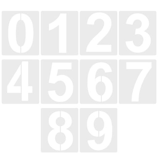 EsiFareナンバーステンシル101.5mm10個テンプレート数字デジタル番号テンプレートセット0-9ナンバー繰り返し利用中空数字ステンシル数字スプレー吹付プ...