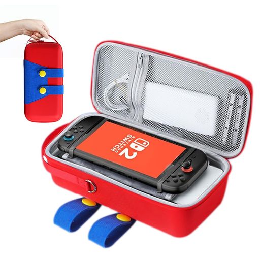 Switch2ケース大容量収納バッグ防水収納ポーチスイッチ2キャリングケース耐衝撃全面保護持ち運び便利Switch本体/ドック/Joy-Con/電源アダプタ/10枚ゲームカード/ケーブル/イヤホンなど保管で…