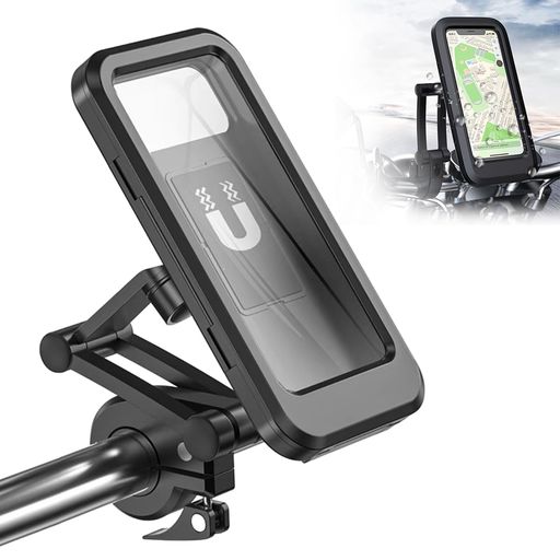 UrbanPulse自転車スマホホルダー防水バイク用マグネット式伸縮ナビゲーションホルダー360度回転角度が..