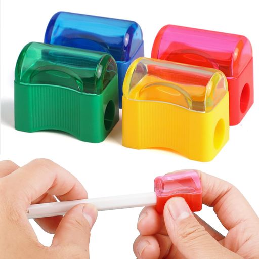 鉛筆削り手動鉛筆削りミニ鉛筆削り4色セット携帯鉛筆けずり筆箱に入るムダ削り防止円形三角形六角形対応子供学校事務用小学生学習用オフィス用品文具用品学習用品