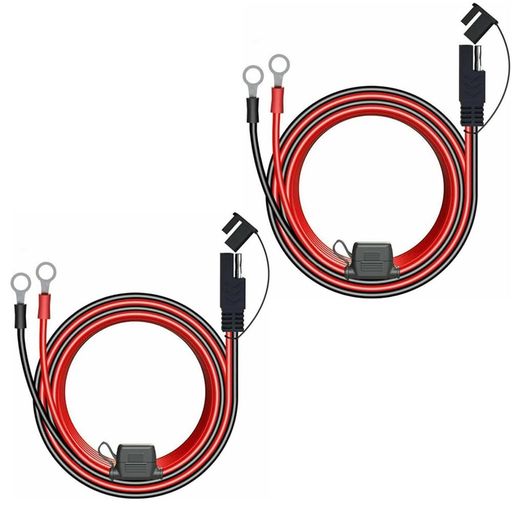 SAEコネクタバッテリー充電器ケーブルヒューズプラグバッテリーケーブルSAE接続ケーブルスイッチ16AWGオートバイ延長ケーブル充電端子サブバッテリー防塵防水赤...