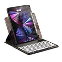 IPAD11インチ2025(A16)/IPAD第10世代10.9インチ2022ケースキーボード付き回転キーボードケース縦アイパッドペン収納カバー耐衝撃透明クリア背面カバーマグネット分離式丸型キー(2)