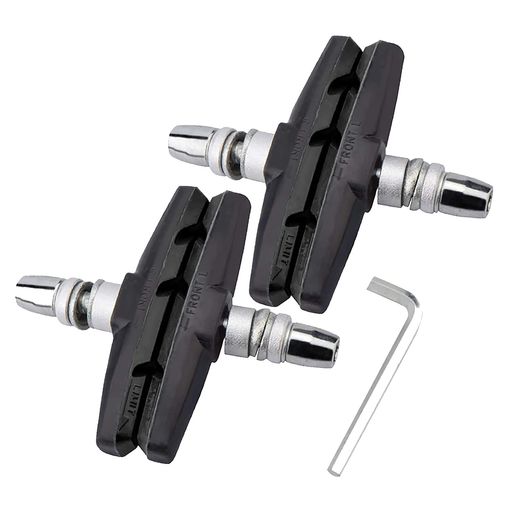 DFsucces自転車ブレーキシュー4個セットVタイプブレーキパッド全天候型Vブレーキ70mm消音安全耐久マウンテンバイクロードバイク用左右別設計簡単取り付け六...