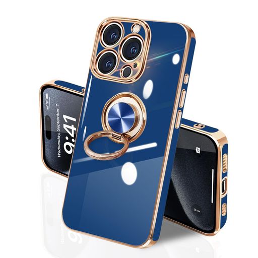 樂天商城 - JOUMINYAOForiPhone15Proケースリング付きイフォン15Pro用リングTPUカバー全面保護耐衝撃スマホケース適用するiPhone15Pro360°回転スタンド機能携帯カバー車載ホルダー対応