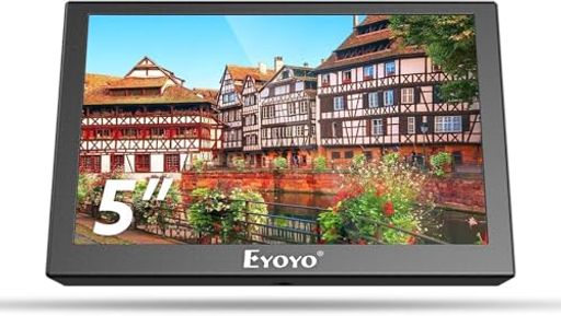 Eyoyo5インチモニター小型モニターLCDモニター800x480ミニモニターUSB給電可ゲームモニターHDMIVGAAVBNCポート監視カメラ用DSLRPCDVDRasPi(ラズベリーパイ)432ModelB5インチ