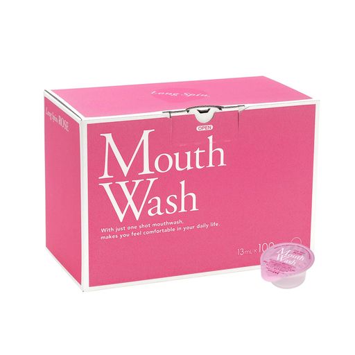オキナ薬用マウスウォッシュロングスピン13ml【医薬部外品】日本製個包装携帯 100個入 (ROSE/ロゼ)