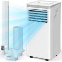JoyPebbleスポットクーラー工事不要2.6kW8.3畳対応ポータブルクーラー移動式エアコン冷房送風2階段風量調整リモコンつきノンドレン24時間タイマーおやすみ機能排熱ダクトキャスター付き暑…