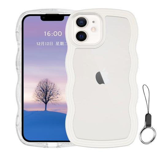 樂天商城 - iPhone12miniケースクリアウェーブアイフォン12miniTPU波状フレームうねうねアイフォン12mini滑り止めスマホケースウェーブデザイン手にフィット韓国可愛い女性用女子向け透明ケースカバー人気