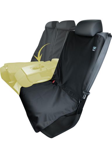 AUTHENTICSChill軽/普通車台湾製セパレート型後部座席リアシートカバー防水抗菌消臭かけるだけ簡単汎用洗えるISOFIXチャイルドシート対応(W138xL120cm)
