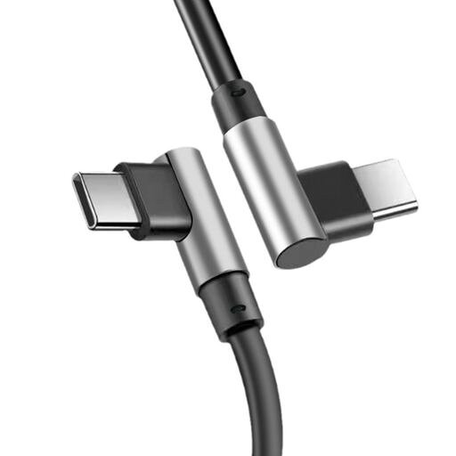 USB C L字 ケーブル PD 100W L型 type-c 5A急速充電 USB 2.0データ伝送Phone 16シリーズ/Phone 15シリーズ/Galaxy/Pixel/HP/SwitchなどがUSB-Cデバイスをサポート (0.3 m)