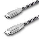 FASGEARUSBC-MICROUSBケーブル30CMナイロン編組TYPEC-MICROUSBコードGALAXYS7/S6、HTCONE/10などに対応(グレー30CM)
