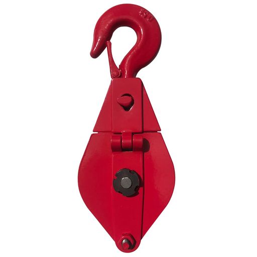 滑車スナッチブロック0.5トンブロック滑車フック式プーリー強力型滑車0.5t滑車フック式スイベルタイプ(..