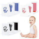 赤ちゃん汚れないインク手形足形キット3色セットピンクブルーブラックベビーフレームギフト出産祝い成長記録新生児1歳誕生日猫犬手足型記念品