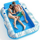 フロート浮き輪大人用浮き輪ベッド水上空気ベッド水遊び海遊び大型230x150cm2人使用可能アウトドア水泳装備強い浮力水中ベッド浮遊列海水浴水遊び暑さ対策(3)