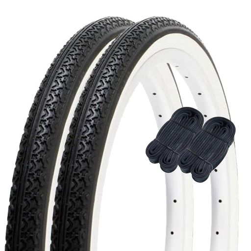 シンコー16インチ自転車タイヤチューブ各2本セットペア巻スタンダードタイヤ16x1.75ブラック/ホワイトH/ESR13360235