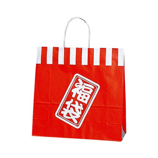 樂天商城 - シモジマヘイコー手提紙袋福袋紅白3才32x11.5x31cm50枚3261610
