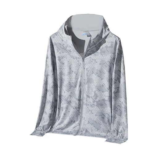 [Goodfeel] ラッシュガード UVカット メンズ 夏服 パーカー UPF50+ ミドル丈 涼しい 冷感 トップス 日焼け止め 水着 軽量 速乾 通気性 つば ジップ 日焼け防止 無地 体型カバー 長袖