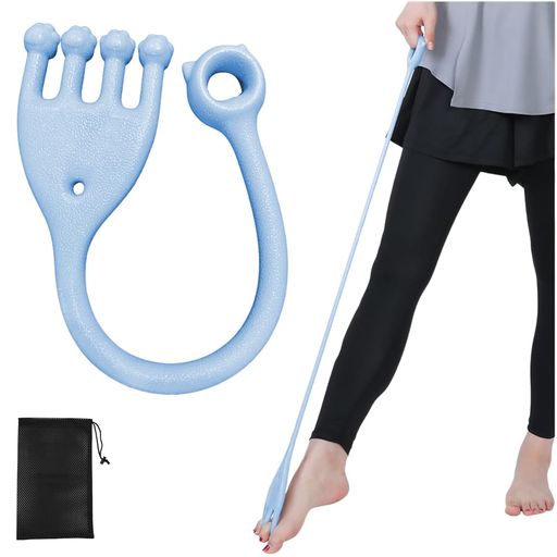 ポクミル足指トレーニング足簡単足指トレーニング強化足指を広げる筋トレストレッチバンドエクササイズ簡単着脱水洗い可能(ブルー)