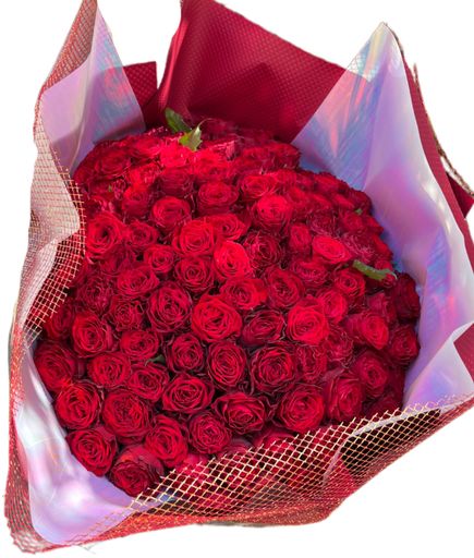 プレミアム赤バラ108本の花束