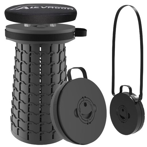 ALEVMOOMアップグレード折りたたみ椅子46cmまで高さ調節可能座面幅26cm折りたたみいす折り畳みいす折り畳みいす耐荷重360kgクッションつき第八代伸縮スツールおりたたみいす頑丈おりたたみ…