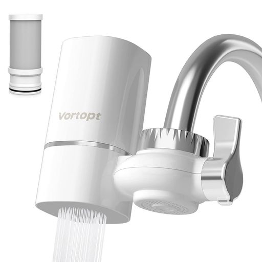 vortopt蛇口直結型浄水器5段階ろ過NSF認証済PFOS/PFOA除去対応節約型高流量設計フィルター寿命3〜6ヶ月..