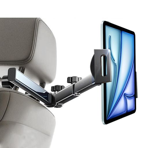 Miraitech 車タブレットホルダー 車載ホルダー 後部座席 伸縮アーム式 タブレットスタンド 360度回転 車載用ヘッドレスト バーの調整範囲35-175mm 4.7-12.9インチ対応 カー用品