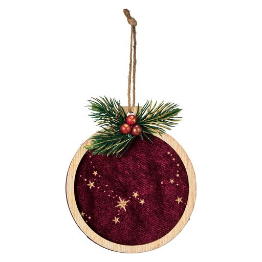 東京堂(Tokyodo)クリスマスオーナメント装飾ベルベラウンドオーナメントレッドW10xD2xH12cm2個入XO003972-003