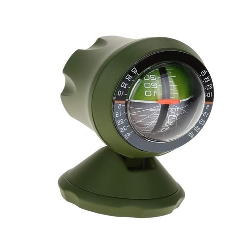 車載用高精度デジタル傾斜水平測定器オフロード走行やキャンプ時の安心サポート取り付け簡単な軽量デバイス(グリーン)