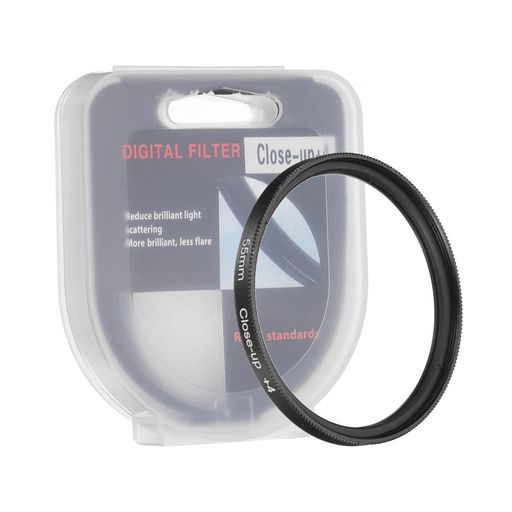 PATIKIL 55mm クローズアップフィルターマクロレンズフィルター +4 ダイオプター倍率 クローズアップレンズ キャップカメラ 黒