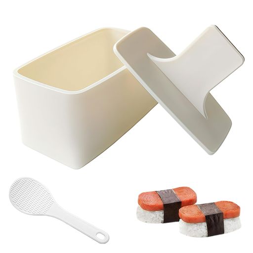 Doyime寿司型おにぎり作りツール【2個入り】むすびメーカースパムおにぎり型寿司作りキットミニしゃもじ付き使用簡単くっつかない押し出し簡単DIY寿司道具キャンプ寿司屋家庭料理用業…