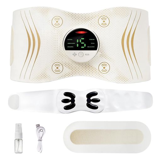 EMS腹筋ベルト【2025年腹筋マシンジェル不要消費カロリー表示6種類モードx16段階強度自由調整3段階温調機能PU皮銀离子抗菌内張り2枚大範囲伝導パッド腹筋マシーン筋トレ延長ベルト追加液…