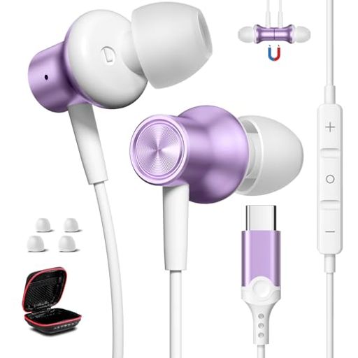 iMangoo タイプ c イヤホン 有線 マイク付き DACチップ内蔵 HiFi音質 USB Type C イヤフォン 磁気 カタル型