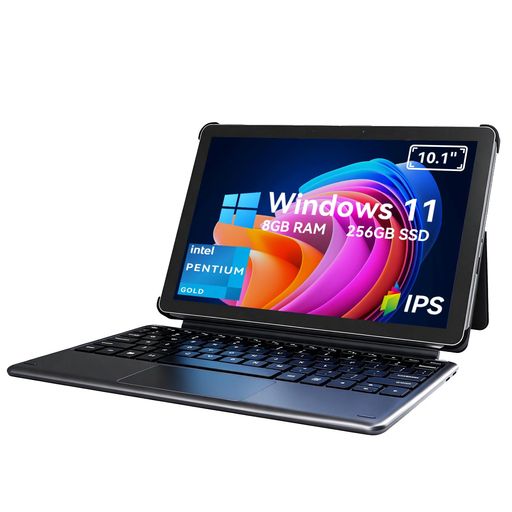 BNCF 2in1 タブレット、Windows 11 ノートパソコン 10インチ、 Pentium Gold 6500Y、2 コア 4 スレッド、最大3.4GHz、8GB+256GB、10.1” IN-CELL HD IPS 1280x800、Wi-Fi