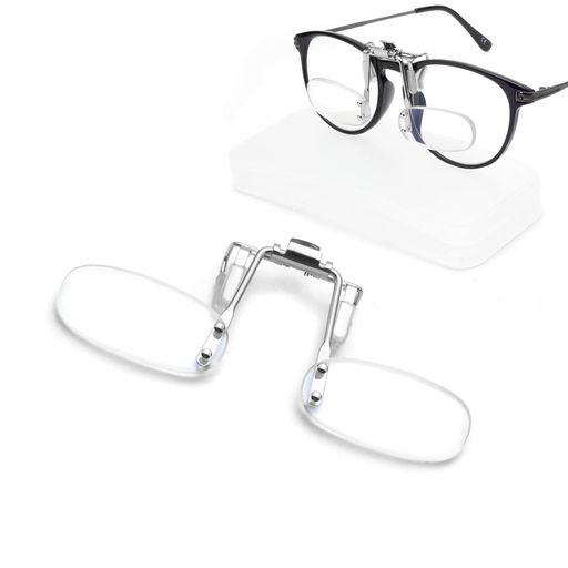 Other - [ESAVIA]クリップ式老眼鏡超軽量跳ね上げ前掛け老眼鏡遠近両用ブルーライトカットリーディンググラス跳ね上げタイプメガネの上からコンパクトクリップアップクリップオンシニアグラス…