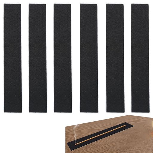 横型香炉不燃綿防火綿線香マット香炉用香皿用耐熱蚊取り線香ホルダー不燃マット防火フェルト6枚セット(長方形23*3cm)交換用