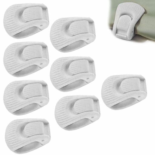 HUIKKJP布団クリップ8個セットグレー無針強力ズレ防止布団固定器シーツ・ブランケット・マットレス対応..