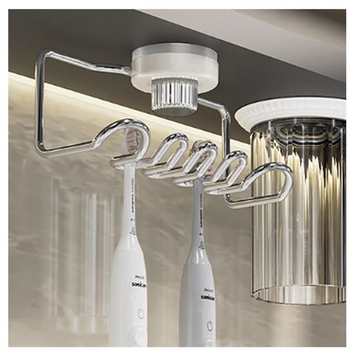 Yurika歯ブラシホルダー吸盤吊り下げ歯ブラシスタンド浮かせるステンレス歯ブラシ立て壁掛け並べる収納可能取付簡単浴室収納お風呂洗面..